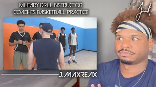 Military Drill Instructor Coaches Basketball Practice | REACTION