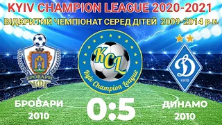 KCL 2020-2021 Бровари - Динамо 0:5 2013 (3 МІСЦЕ)