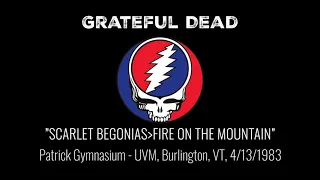 Grateful Dead ”Scarlet Begonias/Fire On The Mountain” UVM, Burlington, VT, 4/13/1983.