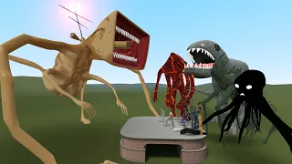 NEW THE MEGAHORN VS TREVOR HENDERSON CREATURES!! Garry's Mod [Leovincible Siren Head]