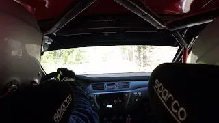 Magnus Engelbrektsson/ Carin Nilsson Violen rallyt 2024 ss2 Lancer Evo 9