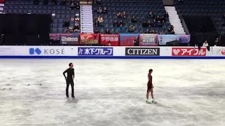 Tessa Virtue and Scott Moir Free Dance Practice Saturday SCI 2017