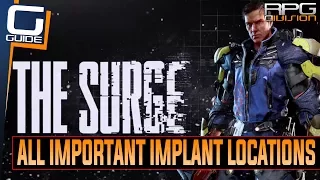 The Surge - All Necessary Implant Locations (Vital Boosts, Vital Injections, Adrenaline Shunt...)