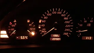 Mercedes-Benz CLK 230K W208 1998 Cold Start -5.5°C / 22.1°F