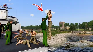 🔴Behind the grass, US snipers rescue Ukrainian army girls being abused by Russian generals - ARMA 3