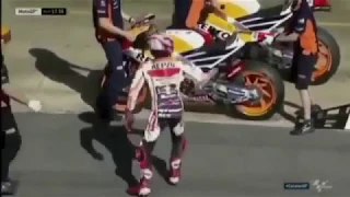 Marc Marquez FALLS OVER! 2017 CatalanGP