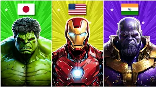 Most Loved Marvel Characters From Different Countries | Avengers | Popular Superheros