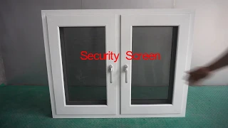 Double Glazed Aluminum French Windows with Security Screen