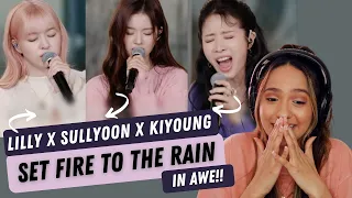 Park Ki Young (박기영)  X LILY(릴리) X SULLYOON (설윤) -Set Fire To The Rain Cover | REACTION!!