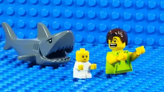 Lego City Babysitter Shark Attack Rescue Baby