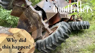 Skidder flipped and transformer destroyed! Dangerous logger destroying people’s property! Why ???