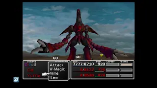 FF7 Cloud Solo vs Ruby Weapon with Buster Sword and Lucky 7s, No Damage Taken, No Dazers/Paralysis