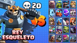 REY ESQUELETO vs TODAS LAS CARTAS TERRESTRES  | Clash Royale