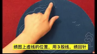 海浪_茶席茶壺墊隔熱墊刺繡教學/Hailang_tea mat teapot mat potholder embroidery teaching #泡茶