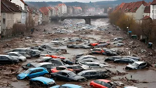 Evacuation in dozens of cities in Germany! Historic floods sweep away everything