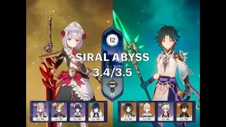 3.4/3.5 Spiral Abyss floor 12 C6 Noelle & C1 Xiao (9 stars)  Genshin Impact