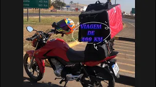 Minha primeira viagem com a fan 160 2022  foram 400 km