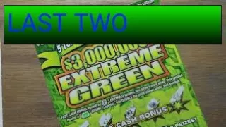 Last 2 Extreme Green. Pa lottery scratch tickets.