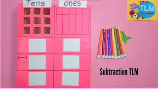 Subtraction TLM | TLM for Subtraction with Regrouping |Maths working model |Ennum Ezhuthum TLM term1