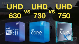 UHD 630 vs UHD 730 vs UHD 750 iGPU Gaming Test - 1080p in 6 Games