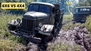 Which means of transport is more capable off road. Truck 6x6 VS 4x4 in mud off-road!