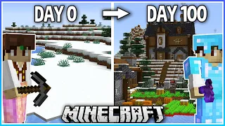 I Spent 100 Days in a Snow Only minecraft World.. (1.18)