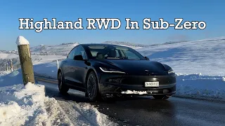 Tesla Model 3 Highland RWD in sub-zero temperatures