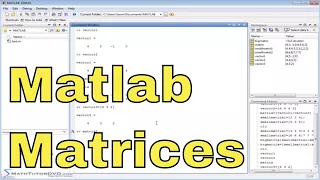 Matlab Tutorial - 41 - Joining Matrices Together