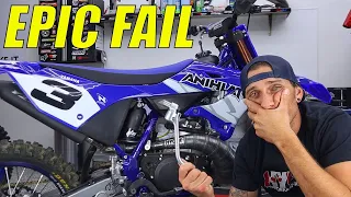 WE BROKE OUR YZ500 BUILD... Not good 🤦‍♂️ (in the middle of a magazine test) | 2023 Yamaha YZ 500