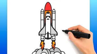 How To Draw The Space Shuttle (Easy Drawing Tutorial)