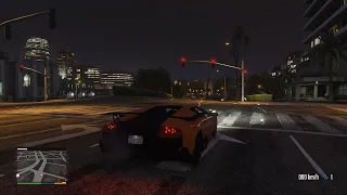 GTA V - Night Street Driving Lamborghini Murcielago