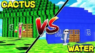 WATER HOUSE VS CACTUS HOUSE VS TNT HOUSE! - MINECRAFT