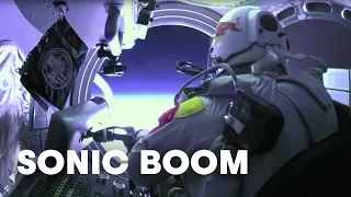 Felix Baumgartner's sonic boom captured from the ground