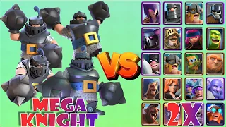 4x mega knight vs all clash royale cards ( 2x all cards ) | CLASH ROYALE OLYMPICS