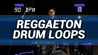 Reggaeton drum loops 90 BPM // The Hybrid Drummer