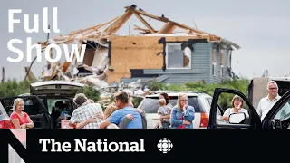 CBC News: The National | Alberta tornado, Baltimore shooting, Roadkill statue