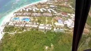 Helicopter flight over Bavaro Beach - Dominican republic.