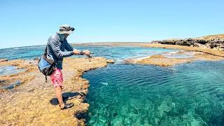 Fishing REEF HOLES!  on a Remote Island