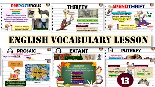 Build Vocabulary with effective Mnemonics that make word meanings stick to your memory (ML-13)