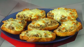 Hot SANDWICHES with saury and cheese