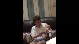 Rhys feeds nephew George