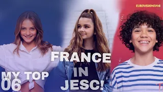 JUNIOR EUROVISION: FRANCE IN JESC 🇫🇷 | MY TOP 6! (2018 - 2023)