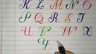 How to write Copperplate Calligraphy | Alphabet with a pencil | Handwriting
