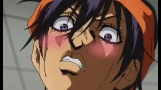 Narancia forgets to plug in his headphones