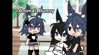 Bunny or Wolf?// A Wolf in a Bunny family//Gacha life meme!TW fake blood!