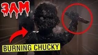 BURNING MY HAUNTED CHUCKY DOLL AT 3AM CHALLENGE! GONE WRONG