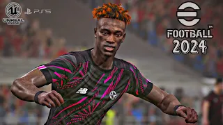 eFootball™ 2024 (update) AS Roma vs Chelsea B |●Twist match |Abraham vs Chilwell | PS5 Gameplay [4K]