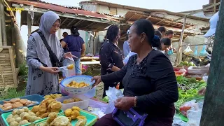 belanja ke pasar tradisional,beli bumbu dapur dan jajanan pasar ,capar punten untuk sarapan bersama