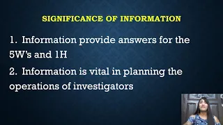 CHAPTER 4 TOOLS OF CRIMINAL INVESTIGATION: INFORMATION