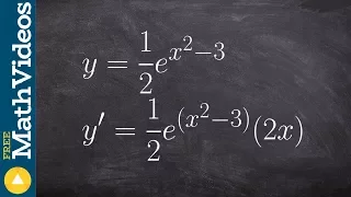 Learn to take the second derivative of exponential chain rule